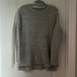 grey knit sweater